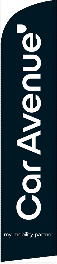 Beach flag 330 x 70 cm met zeefdrukopdruk - CAR Avenue Steel Shadow