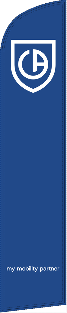 Voile 330 x 70 cm avec impression en sérigraphie - CAR Avenue Blason Turbo Blue