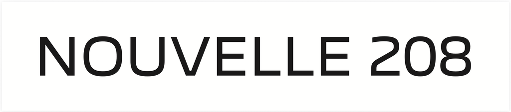 PVC-kentekenplaatafdekkers van 1 mm dik voor binnengebruik – Nouvelle 208