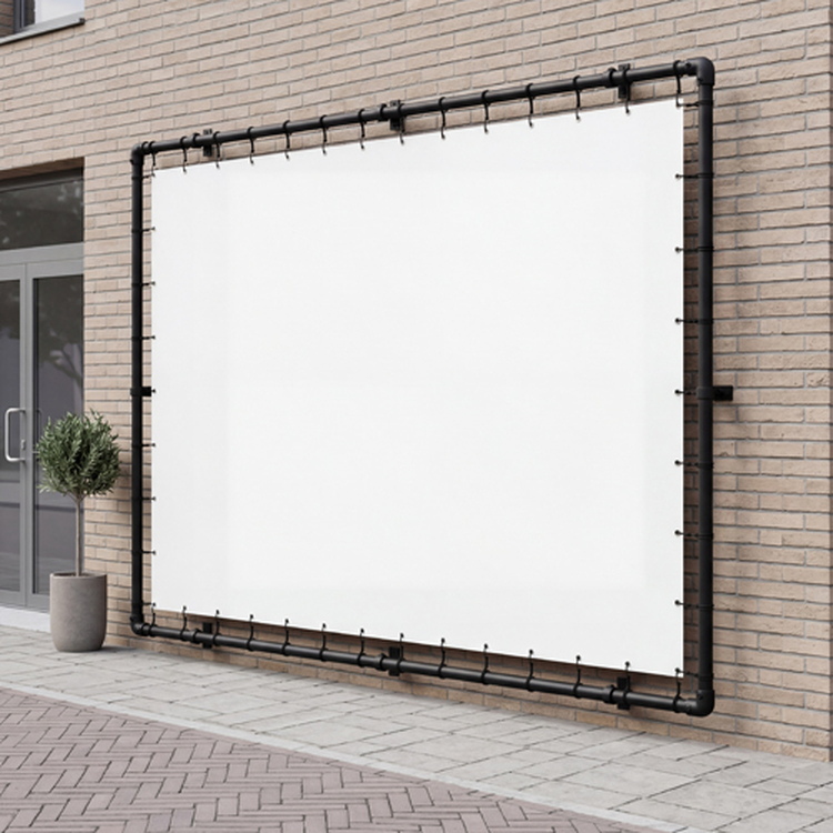 Muurframe van zwart aluminium - buizen van 42 mm