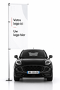 Mât de parking en aluminium avec potence rotative de 95 cm et pied Auto-Cal