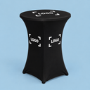 Housses avec marquage personnalisé pour tables hautes