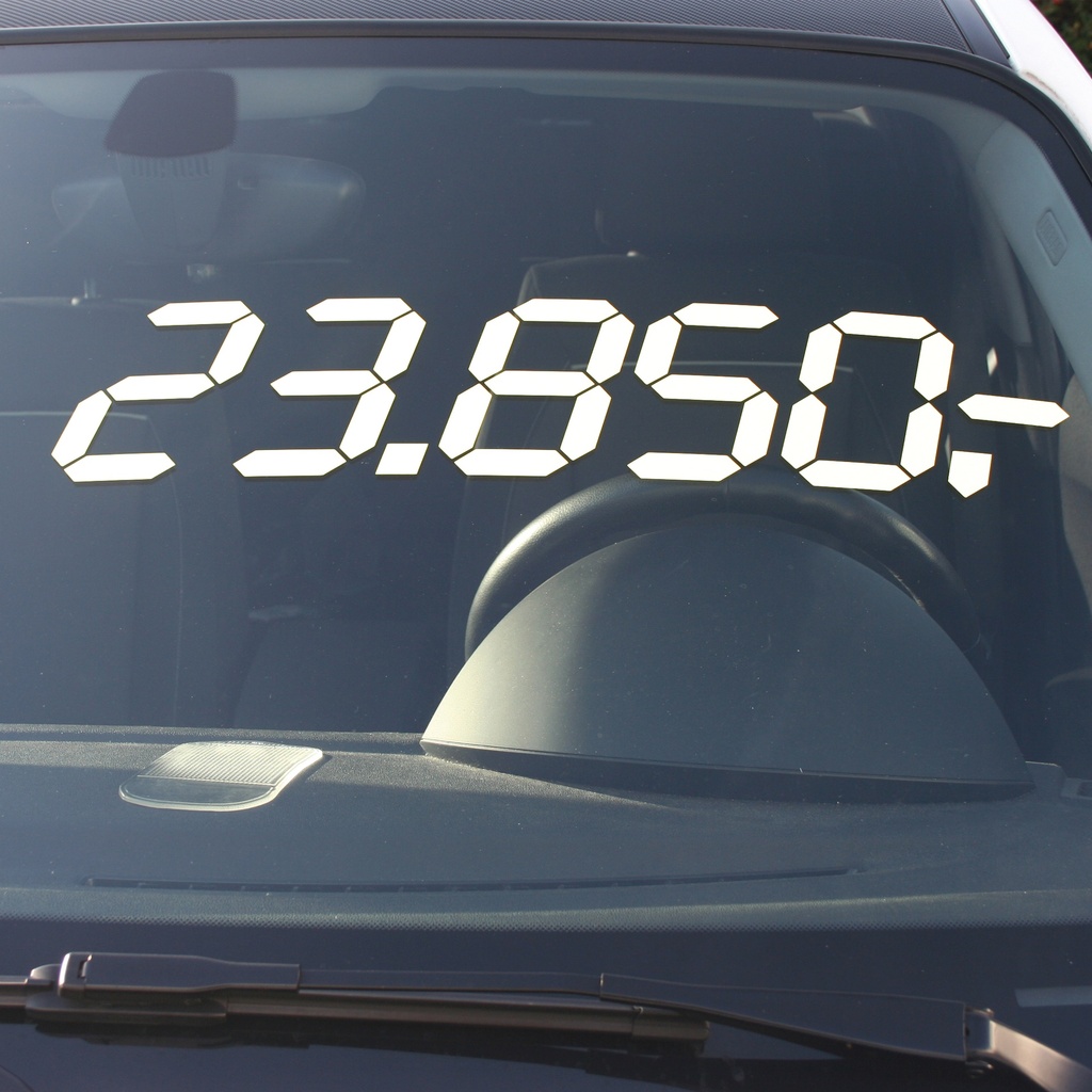 Affichage adhésif digital (80 x 20 cm) - x10