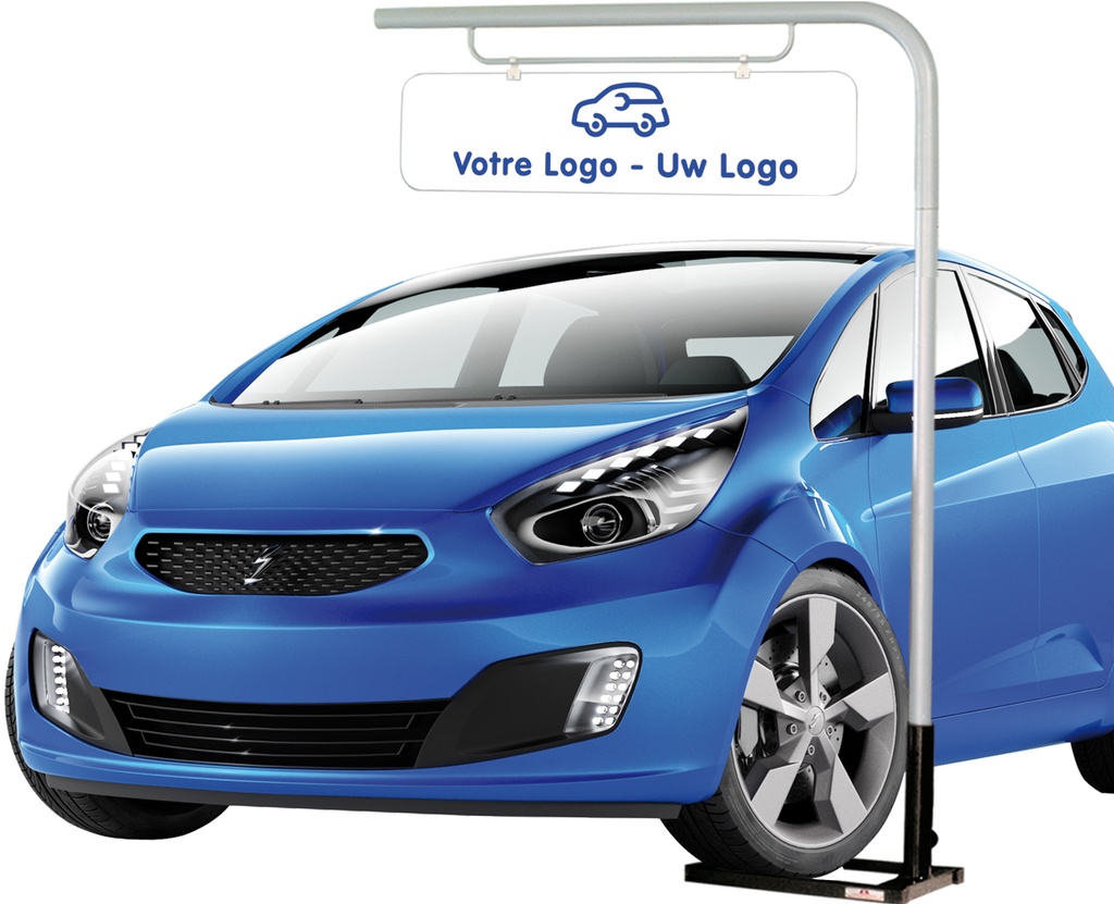 Totem Enseigne met autoblok voet