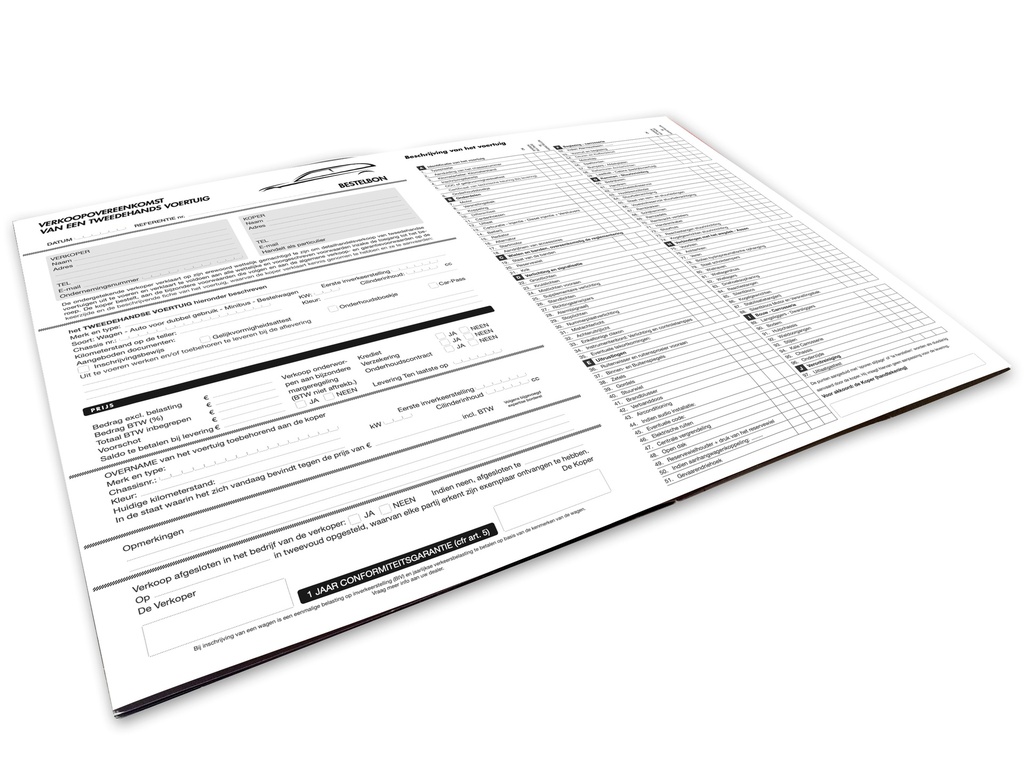 Nederlandstalige verkoopsovereenkomst voertuig (België) x50