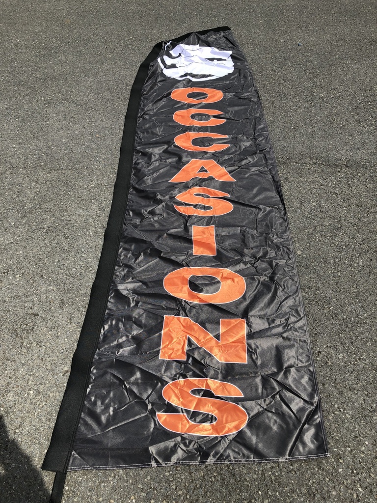 Beachflag Occasions 330 X 85  Cm Bruin - Oranje