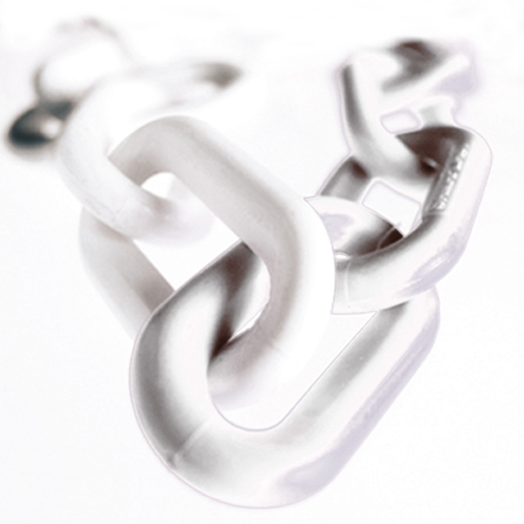 Ketting in plastiek x1m | Wit