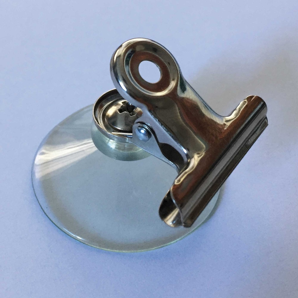 Zuignap met veerstalen clip x10