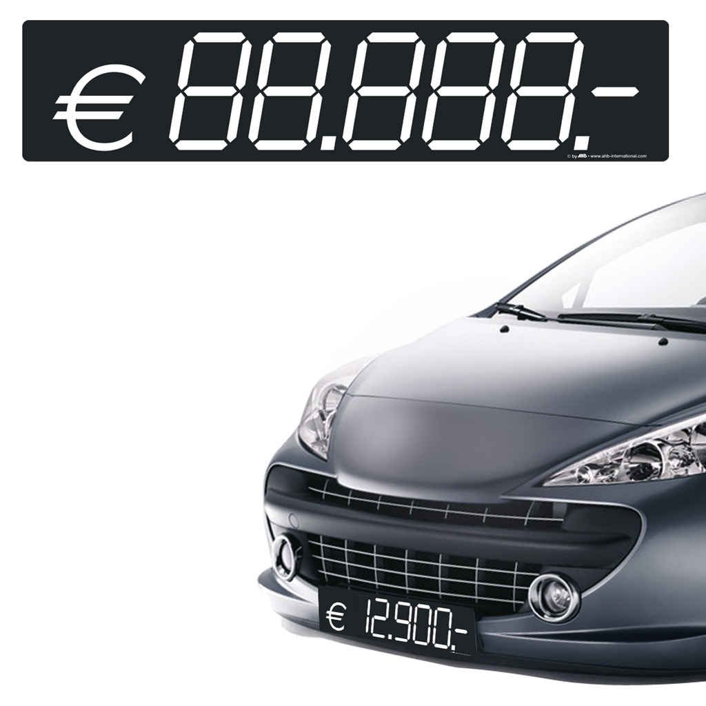 Nummerplaat prijskaart - 520 X 112 X 1.5 Mm