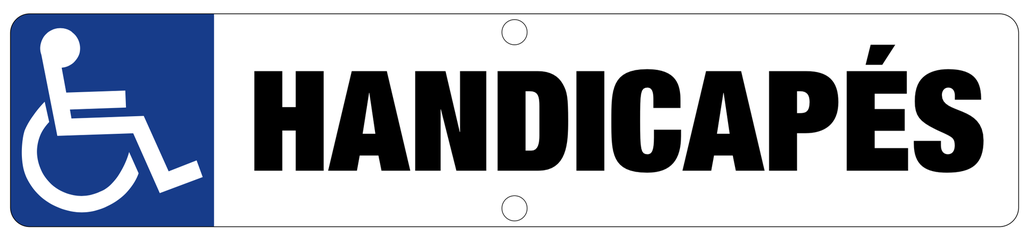 Plaque de parking 516 x 112 mm - Handicapés