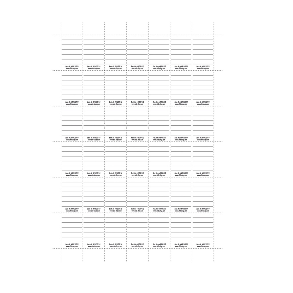 Réassort d'étiquettes pour porte-clés 933000010 et porte-clés "Safety" x126
