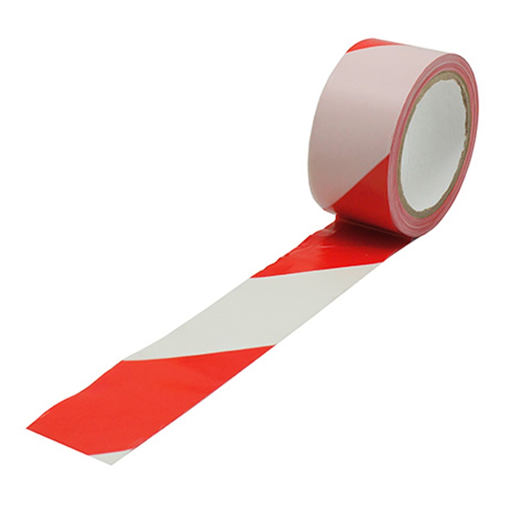 Ruban de marquage au sol rouge / blanc x33m