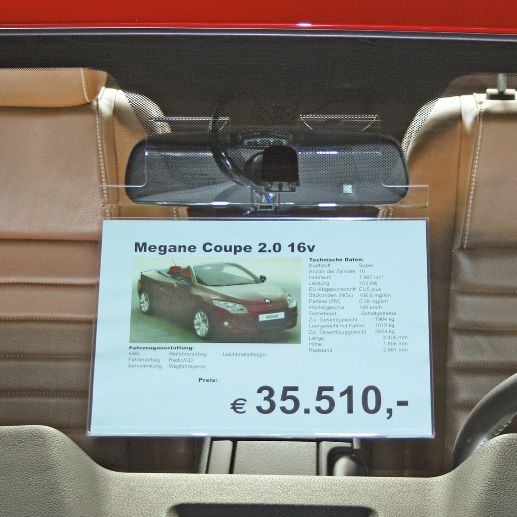 Verkoopkaarthouder voor binnenspiegel