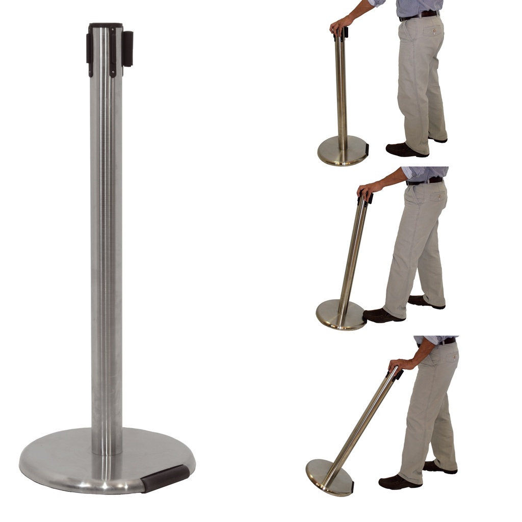 Poteau de guidage en acier avec sangle intégrée