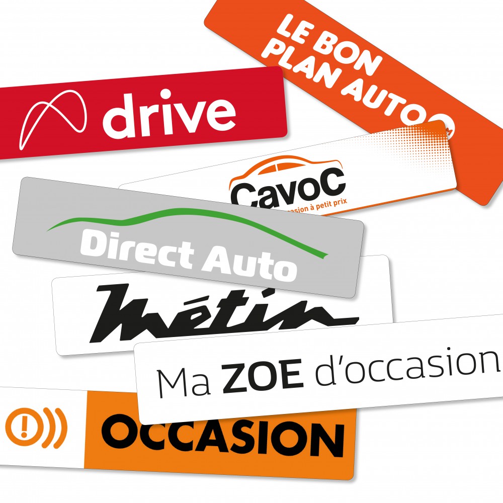 Nummerplaten met uw logo (bedrukking op folie)