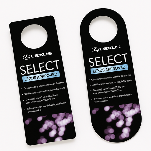 Spiegelhangers met opdruk - 70 x 200 mm