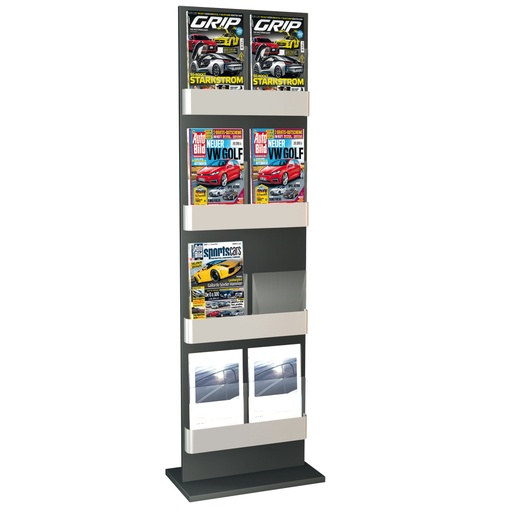 [711000320] Brochure Stands & Wall Holders | 8 vakken DIN A4