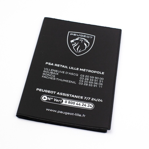 Porte carte grise avec marquage personnalisé (France) 