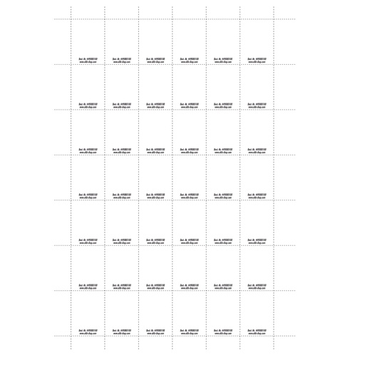 [449080100] Labels Inserts voor sleutelhanger van acrylglas 50 x 40 mm x126