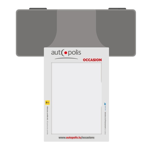 [01008009] Verkoopkaarthouder voor zonneklep met opdruk