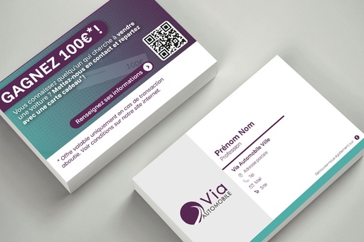 Cartes de visite avec vernis sélectif UV x500