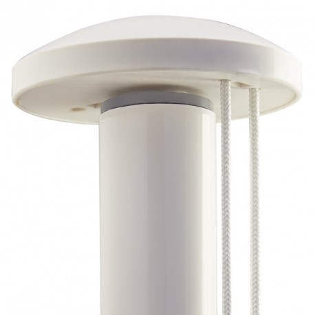 Pommeau blanc pour mât mobile standard en fibre de verre (Ø60mm)
