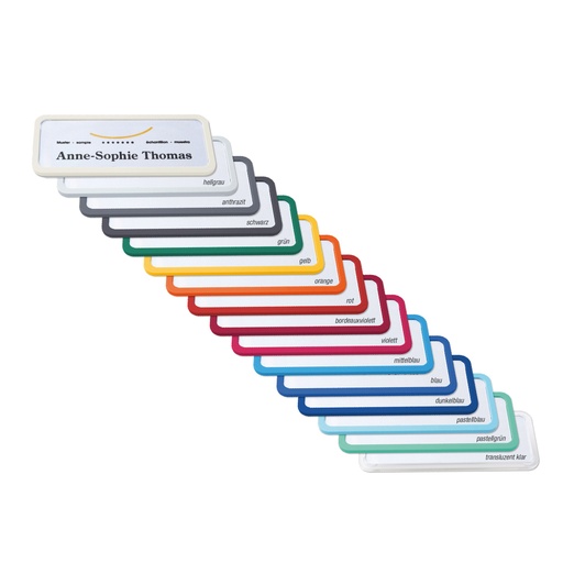 Badge nominatif "Color" avec fixation par aimant