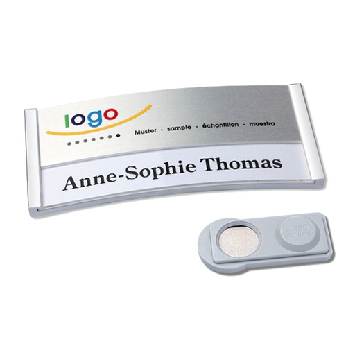 [740130081] Badge nominatif "Design" avec fixation par aimant