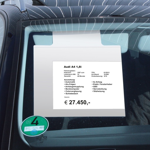 Polypropyleen verkoopkaarthouder voor zonneklep