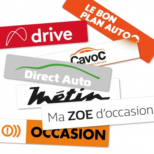 Cache-plaques en Forex 3mm avec marquage personnalisé