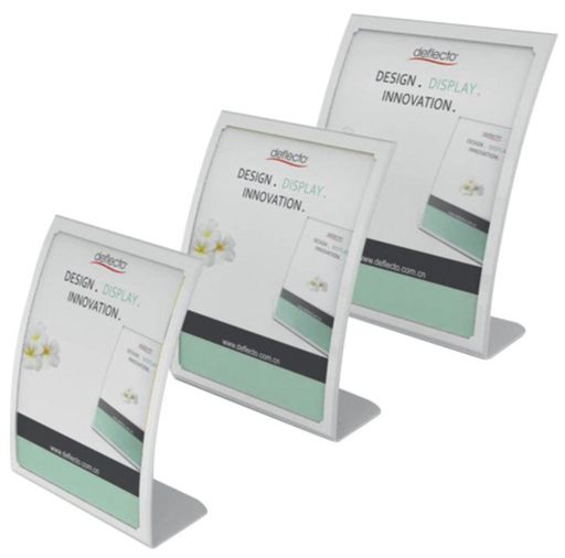 Gebogen affichehouder in polystyreen