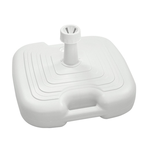 Witte kunststof voet te vullen met water/zand