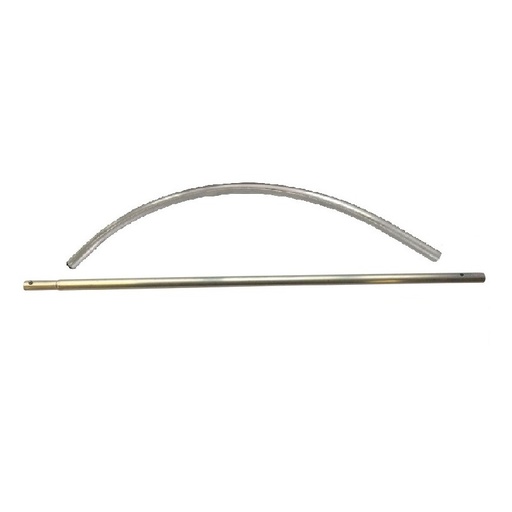 Gebogen aluminium sectie voor mobiele mast voor beach flag 330 x 70 cm