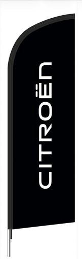 Beach flag 230 x 70 cm - Citroën fond noir