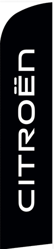 Beach flag 330 x 70 cm - Citroën fond noir