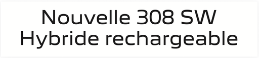 Cache-plaques en PVC de 1mm d'épaisseur pour l'intérieur - Nouvelle 308 SW Hybride Rechargeable