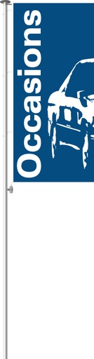 [333016N] Occasions vlag 200 x 95 cm - Schets Blauw