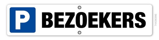 [744090996] parkingbord 516 x 112 mm met opdruk - Bezoekers