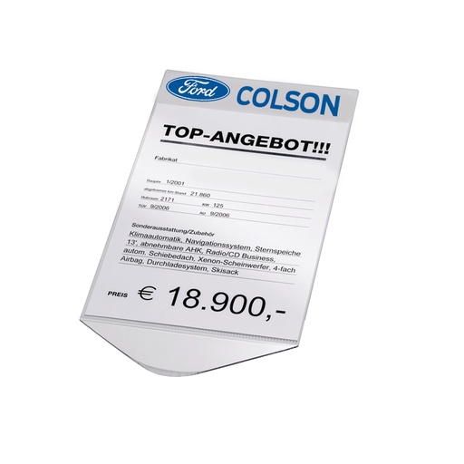 [714001100] Pochette en polycarbonate pour vitre latérale avec impression personnalisée - A4 portrait