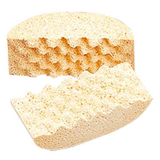 [334030030] Halfronde viscosesponsjes x10