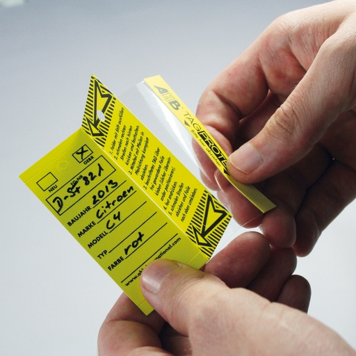 Étiquettes "Tag Protect" avec film laminé x50