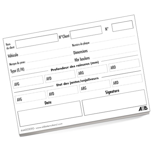 [444000090EFR] Etiketten voor bandenlabels met spanband - FR