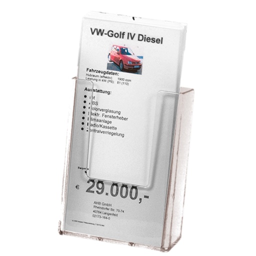 [713000040] Distributeur de brochures 1 x 1/3 de A4 en Acrylique
