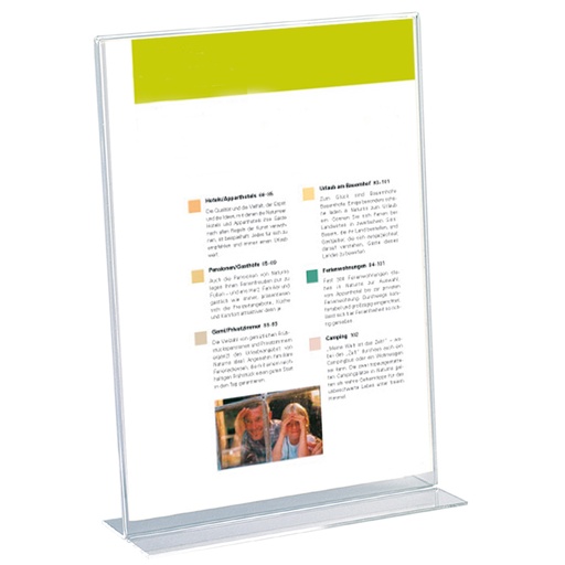 [713000210] Affichehouder A4 staand Milano