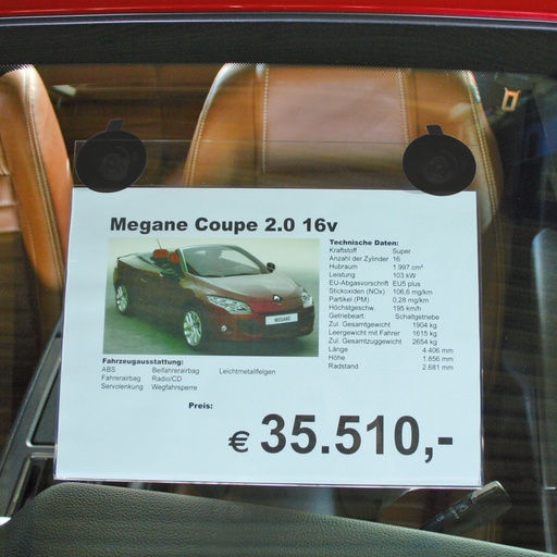 Pochette en acrylique avec 2 ventouses | Format A4