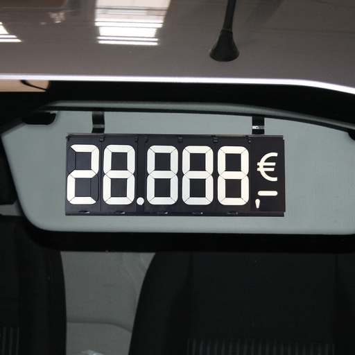 [724290110] Herbruikbare cijfers en symbolen voor zonneklep