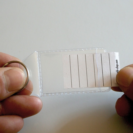 [933000010] Porte-clés blancs en PVC 68 x 35 mm x100