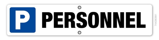 [744090991] Parkeerbord 516 x 112 mm - Personnel