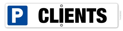 [744090992] Parkeerbord 516 x 112 mm - Clients