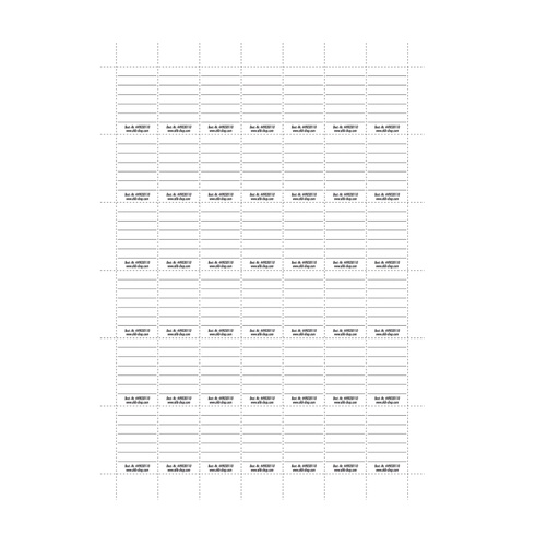 [449030110] Extra labels Inserts voor key tags 933000010 en Safety sleutelhangers x126
